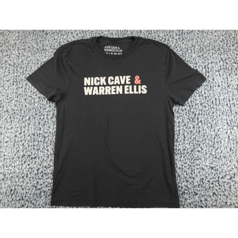 Nick Cave & Warren Ellis‎ Band T-Shirt Mens Small Black Graphic Concert Tee
